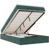 Maison Chic Otomanski Posteljni okvir - Dvoposteljna postelja - Zakonska postelja z vzmetnico zelen 120x200 cm žamet-J2684, (21772929) | Shoptok.si