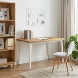  140 x 70 x 75 cm Čvrsto drvo akacije Bijela Pravokutni - Bijela 140 x 70 x 75 cm Živi rub | shoptok.hr