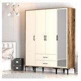 Hanah home kumsal str - walnut, cream walnutcream wardrobe | Eponuda.com