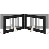 Vrata za pse s postoljem 4 pcs Crni hrast 100 x 60 cm | shoptok.hr