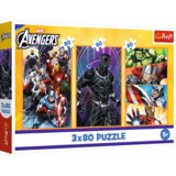 Puzzle 3x80 - Dani puni akcije - Disney Marvel Osvetnici Trefl 34883 | shoptok.hr