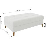Ropez Bel tabure iz tkanine bouclé Ariella – | Shoptok.si