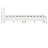 Okvir za krevet s uzglavljem i LED bijeli 135x190 cm | Shoptok.si