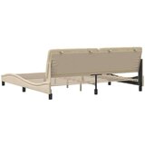 vidaXL Posteljni okvir brez vzmetnice krem 200x200 cm blago | Shoptok.si
