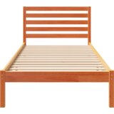  Konstrukcija postelje z vzglavjem Voskast rjav 100 x 210 cm, (5000126125) | Shoptok.si