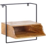 MID.YOU NOČNA OMARICA, masivno mangov les rjava, črna | Shoptok.si
