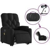 vidaXL Električni masažni naslonjač na podizanje od umjetne kože crni | shoptok.hr
