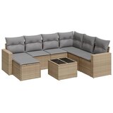 8-dijelni set vrtnih sofa od poliratana s jastucima bež | shoptok.hr