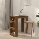  Barski stol sa stalkom smeđa boja hrasta 102x50x103,5 cm drveni | shoptok.hr