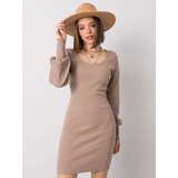 RUE PARIS Dress-RV-SK-6269.44P-dark beige | shoptok.hr