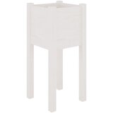 Furnova Vrtno cvetlično korito belo 31x31x70 cm trdna borovina, (21919844) | Shoptok.si