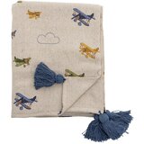 Bloomingville Mini Kremno bela otroška odeja 130x160 cm Plane – | Shoptok.si