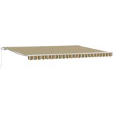 Ručna ročna retraktibilna tenda zelena in rumena 500x350 cm, (22145898) | Shoptok.si