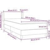 Box Spring krevet s madracem tamnozeleni 80x220 cm baršun | shoptok.hr