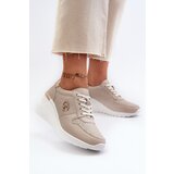 S. BARSKI Women's Leather Sneakers with Wedge Sole Beige S.Barski LR810 | Shoptok.si