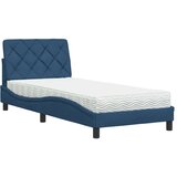  Postelja z vzmetnico modra 90x190 cm blago, (22053074) | Shoptok.si