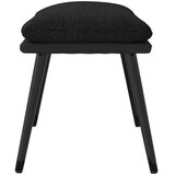  Tabure crni 45x29,5x35 cm od tkanine i umjetne kože | shoptok.hr