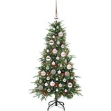 vidaXL Umjetno božićno drvce s nogom s stalakom Zelena 120 cm PE i PVC | shoptok.hr
