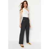 Trendyol pants - Gray - Wide leg Cene