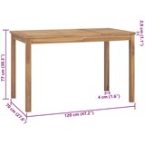 BATAVIA klupa s jastucima 120 cm tikovina | shoptok.hr