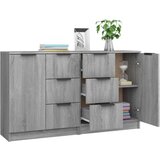  Komoda 2 kosa siva sonoma 60x30x70 cm konstruiran les, (20654368) | Shoptok.si