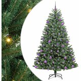  Umjetno božićno drvce s nogom Zelena 180 cm PVC i metal | shoptok.hr
