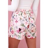 Kesi Włoski Women's skirt-shorts with flowers ecru | Shoptok.si