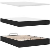  Otomanski krevet s madracem i LED crni 140x200 cm od tkanine | shoptok.hr