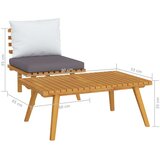  2-dijelna vrtna garnitura s jastucima masivno bagremovo drvo | shoptok.hr