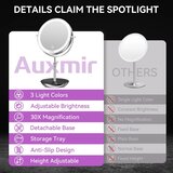 AUXMIR kozmetično ogledalo z LED osvetlitvijo, 1x/30x | Shoptok.si