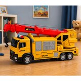 Truck with Crane and Vehicle Transporter Lights Sounds Yellow | Shoptok.si
