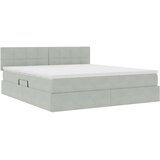  Postelja s shranjevanjem Svetlo siva 160 x 200 cm Žamet, (5000101182) | Shoptok.si