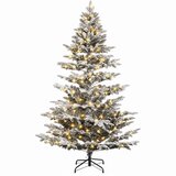  Umjetno božićno drvce s nogom 240 cm 300 LED lampica - Bijela 240 cm s LED svjetlima | shoptok.hr