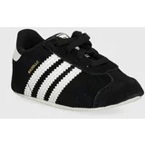 Adidas Čevlji iz semiša za dojenčka GAZELLE CRIB črna barva, JI2046