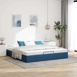  Otomanski okvir kreveta bez madraca plavi 200x200 cm od tkanine | Eponuda.ba