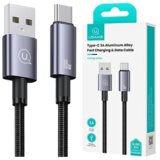 Usams USB NA USB-C 3A 2M HITRI POLNILNI KABEL ZA TELEFON, JEKLO, (21980355) | Shoptok.si
