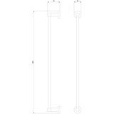  omnires MP60216CR - zidni držač za peškire modern project 60 cm, sjajni hrom | Eponuda.com