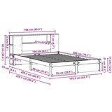 vidaXL Krevet s regalom za knjige bez madraca 160x200 cm od borovine | shoptok.hr