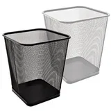Žičani koš za smeće Forpus, kvadrat, Crna