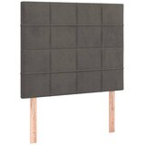 Box spring krevet s madracem tamnosivi 90x190 cm baršunasti | shoptok.hr