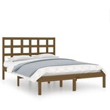 The Living Store Posteljni okvir medeno rjav iz trdnega lesa 200x200 cm - Posteljni Okvir, (21525372) | Shoptok.si