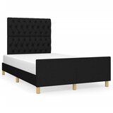  Okvir kreveta bez madraca crni 120x190 cm od tkanine | shoptok.hr