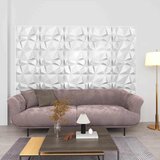  Zidne panele 12 pcs Dijamant bijela 50 x 50 cm XPS pjena | shoptok.hr