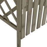  Pergola s vratima 116 x 40 x 204 cm siva od masivne jelovine | shoptok.hr