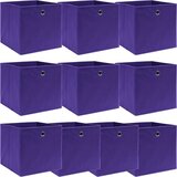 vidaXL Kutije za pohranu 10 kom ljubičaste 32 x 32 x 32 cm od tkanine Cijene