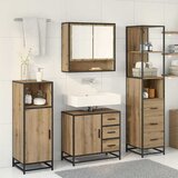  Set namještaja za kupaonicu 3 kom. Umjetnički hrast Smeđa 35 x 37.5 x 166 cm | shoptok.hr