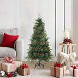 vidaXL Umjetno božićno drvce s nogom Zelena 120 cm PVC, PE i čelik | shoptok.hr