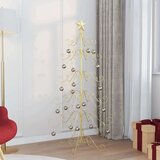 vidaXL Metalna božićna jelka Zlatno 150 cm Čelik s praškastim premazom | shoptok.hr