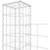  Gabionska košara U-oblika s 2 stupa 140 x 20 x 150 cm željezna | shoptok.hr