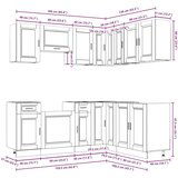vidaXL 11-dijelni set kuhinjskih ormarića Porto konstruiranog drva | shoptok.hr